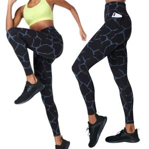 Sweaty Betty 7/8 Zero Gravity Running Leggings Women's Size 14 High Waist Blue L